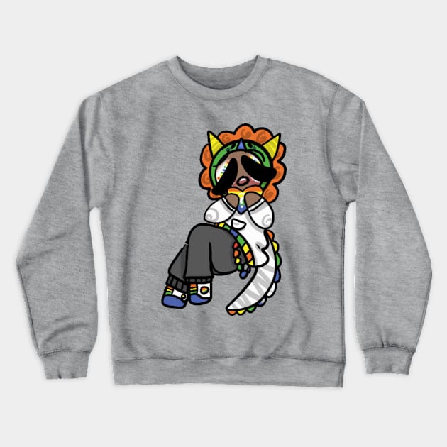 questioning whoman Crewneck Sweatshirt by Shard Art